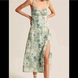 Abercrombie & Fitch Twist Front Midi Dress